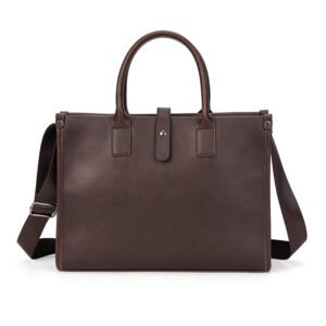 Briefcase — Soft Brown PU Meeting Carry — product view